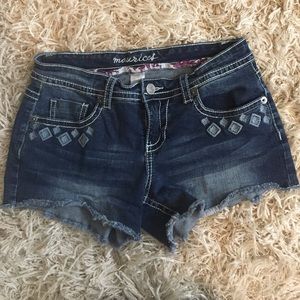Maurice's Embroidered Jean Short