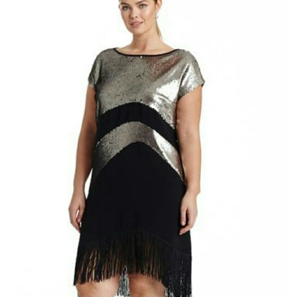 Sequin Fringe Dress by Elvi BUNDLE & SAVE