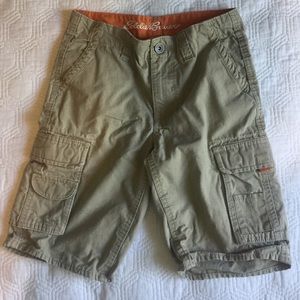 Boys khaki cargo shorts