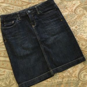 VINTAGE WASH STRETCH DENIM SKIRT