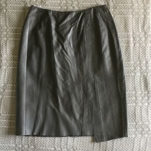 Anne Klein leather skirt