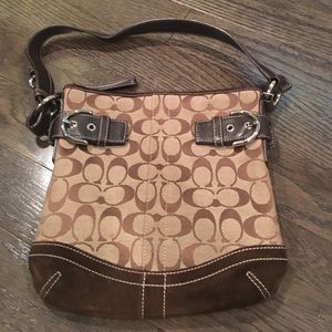 Brown and Tan Authentic Coach bag