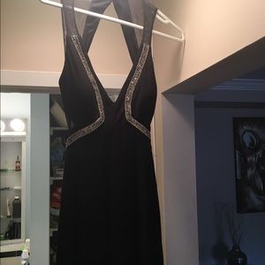 Embellished Bodice Mesh Gown: Worn Once