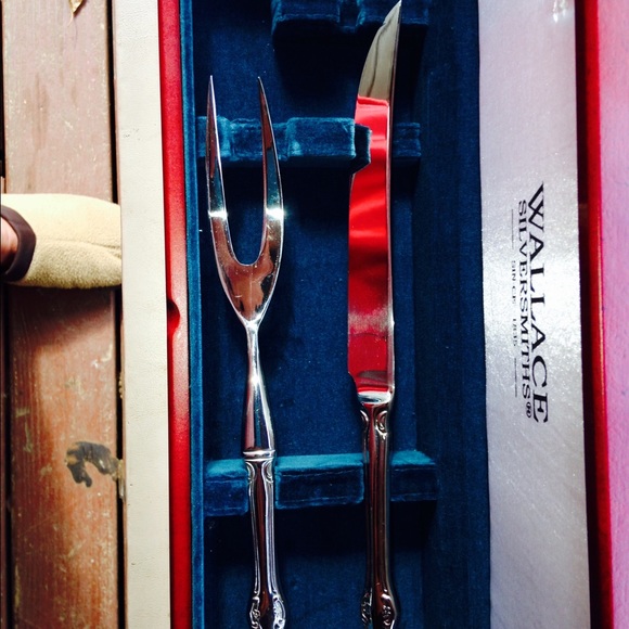 Wallace carving knife and fork in box - Picture 1 of 1