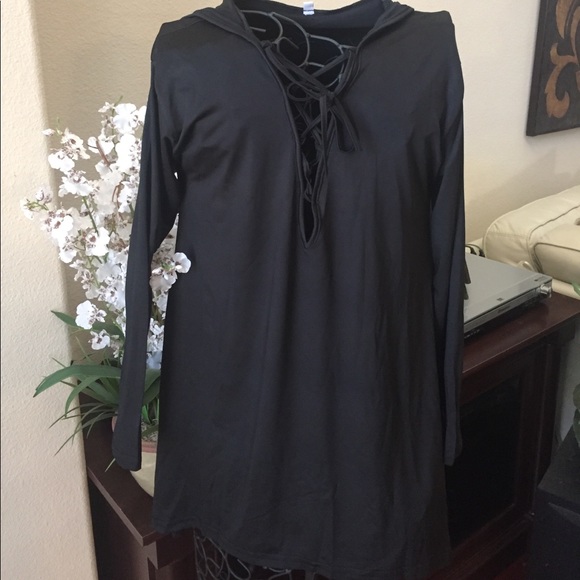 🦋Last One🦋 Black Cross Cross Hoodie - Picture 4 of 4