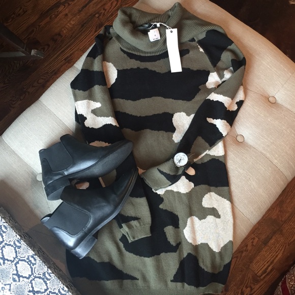 🔴PRICE FIRM Camo Sweater Dress/ Tunic - Picture 2 of 4