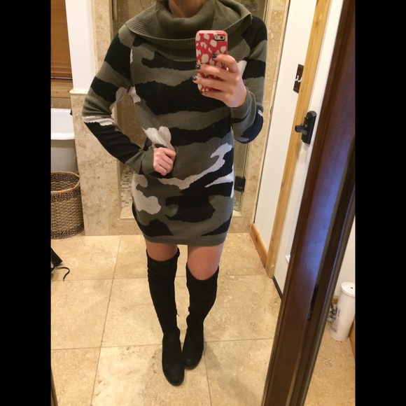 🔴PRICE FIRM Camo Sweater Dress/ Tunic - Picture 3 of 4