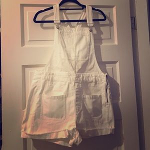 White Madewell short overalls