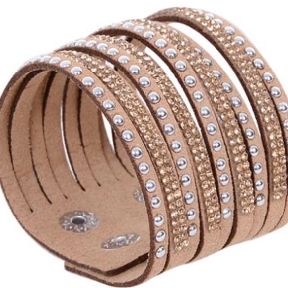Khaki Bling cuff bracelet - Picture 1 of 3