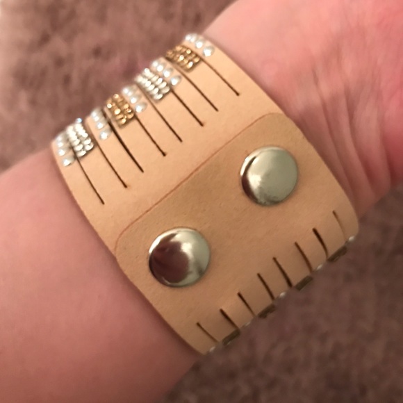 Khaki Bling cuff bracelet - Picture 2 of 3