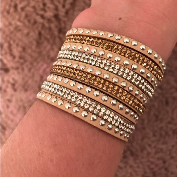 Khaki Bling cuff bracelet - Picture 3 of 3