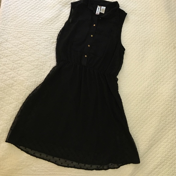 ADORABLE DOTTED SWISS BLACK DRESS