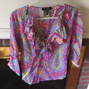 Ralph Lauren Multicolored Paisley Blouse
