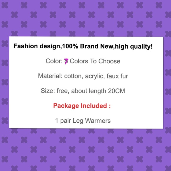 Last pair knit fur trim leg warmers cuffs toppers - Picture 3 of 4