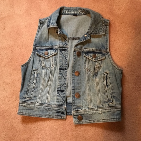 American Eagle denim vest