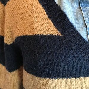 J. Crew Sweaters - J.Crew navy and beige striped wool sweater sz. M J. Crew Sweaters - J.Crew navy and beige striped wool sweater sz. M