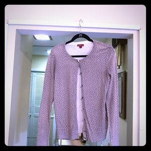 Merona Taupe Polka Dot Cardigan