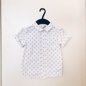 Short sleeve diamond button up. //