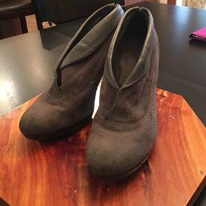 Grey ankle booties