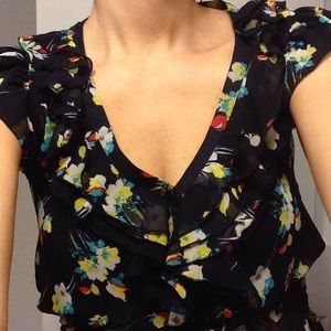 Shear floral top