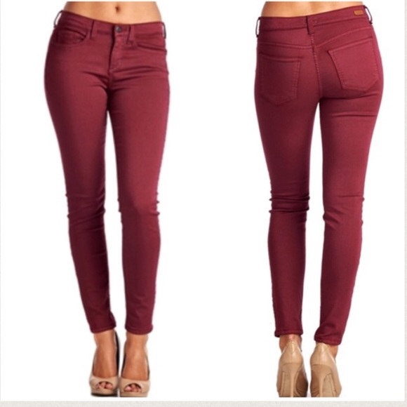 ⭐️LAST DAY ON POSH! Wine Mid-Rise Skinnies - Picture 4 of 4