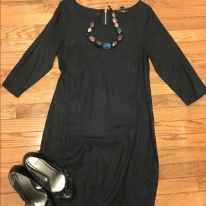 H&M black mid-sleeve dress