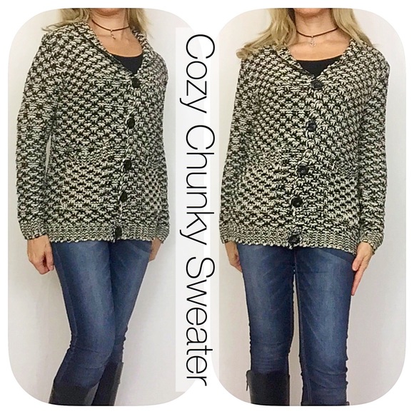 💥HOTSALE💥Chunky Button Cardi Sweater Pocket sold - Picture 6 of 8