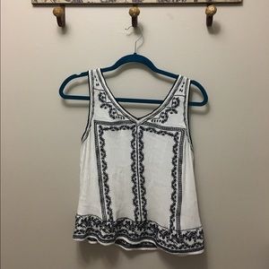Aqua embroidered top