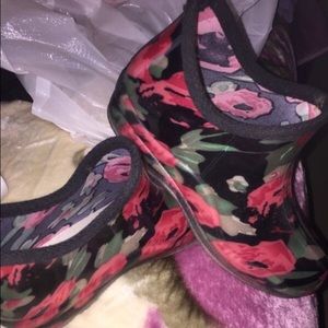 Low  Flower Rain Boots