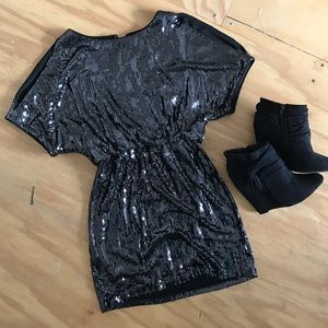 Sequin black dress