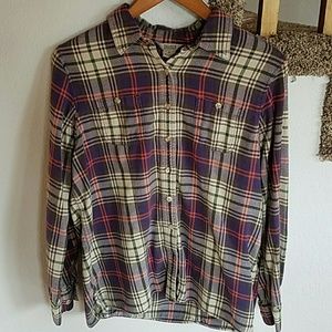 Plaid button down shirt