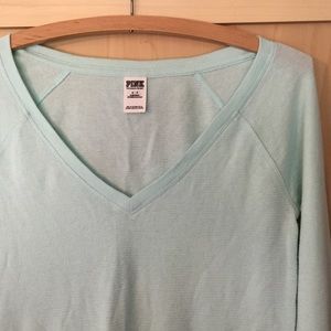 EUC VS Pink long sleeve waffle tee
