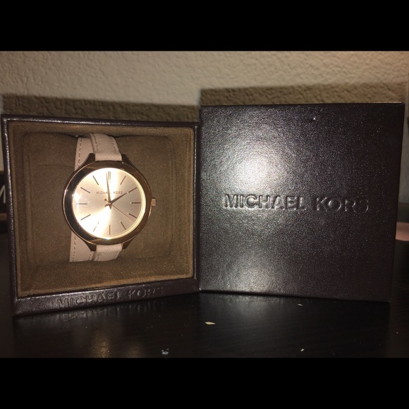 michael kors slim runway gold tone watch