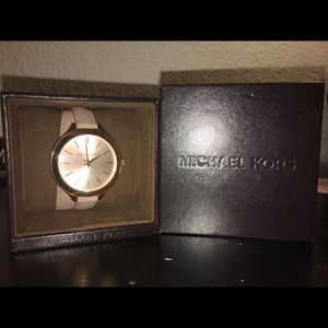 michael kors slim runway gold tone watch