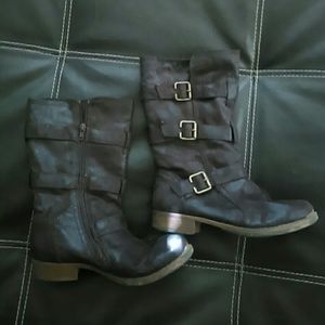 brown crown vintage boots