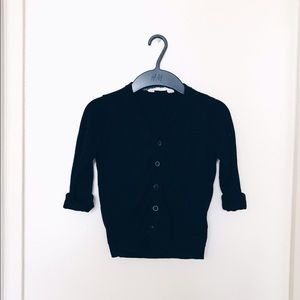 2T-4T Black button up cardigan. //