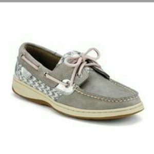 RARE Silver/Gray and Pink Sperrys