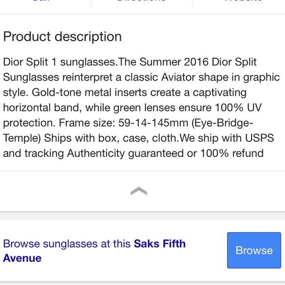 ๐๐SOLD๐๐Dior Split Sun glasses - Picture 4 of 4