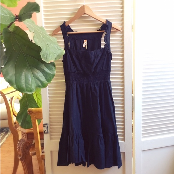 Anthropologie black cotton dress