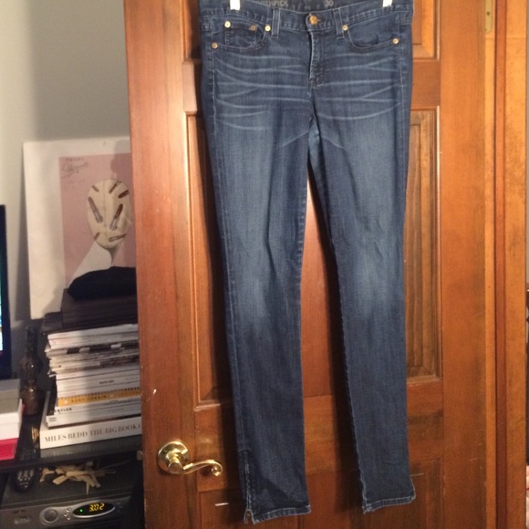 J.crew toothpick jeans with ankle zips