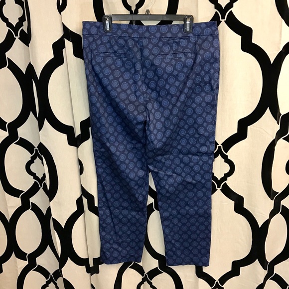 NYDJ Ankle Pattern Navy Pant - Picture 2 of 4