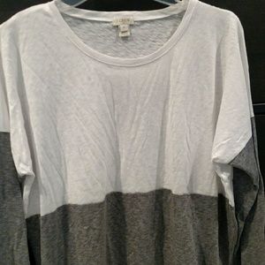 J crew color block long sleeve T-shirt