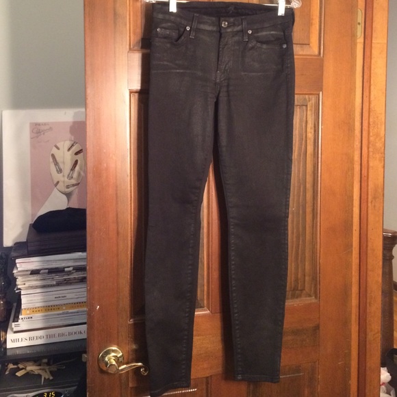 7 For All Mankind skinny ankle jeans w/ sparkle