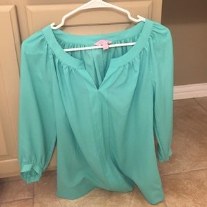 Lilly Pulitzer Teal blouse