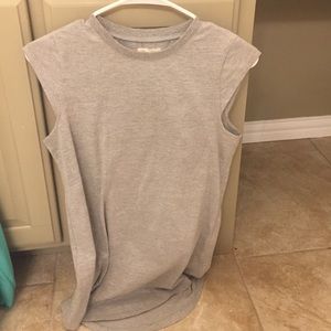 Silence and noise grey cap sleeve tunic