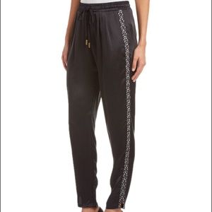 Three Dots 100% Silk Track Pants XS