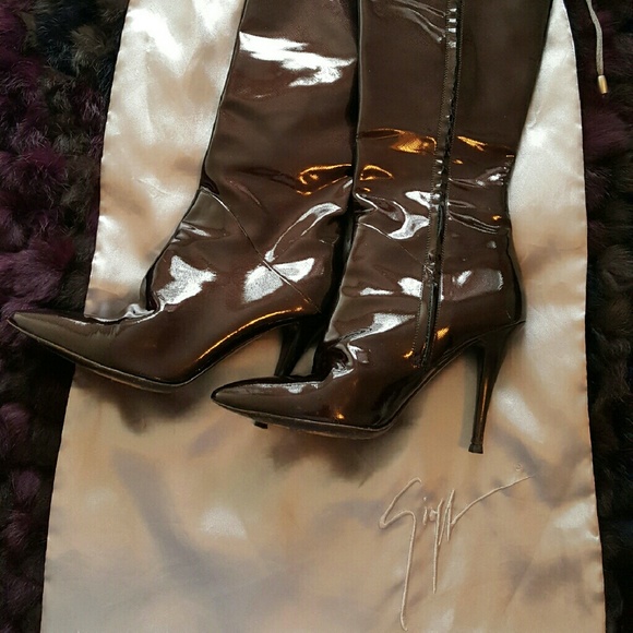Giuseppe Vernis Leather Knee High Boots
