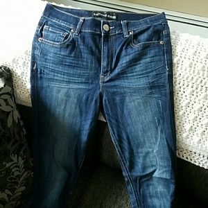 High rise denim leggings