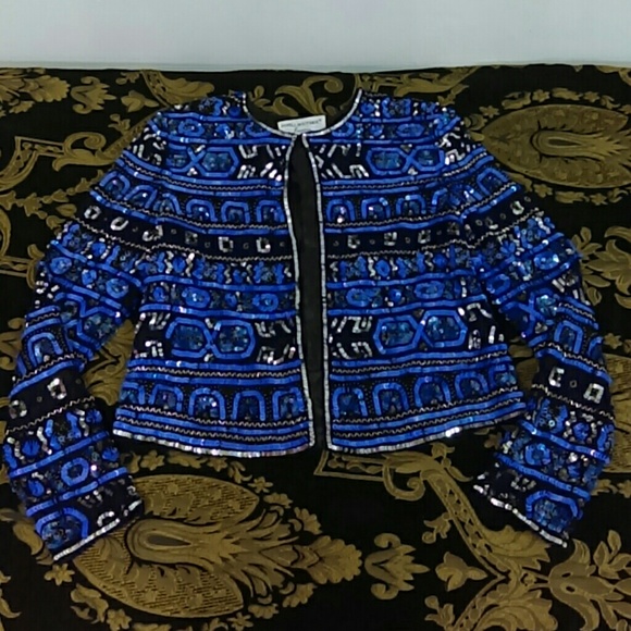 Papell Boutique Evening Shades of Blue Sz. 6P - Picture 1 of 4