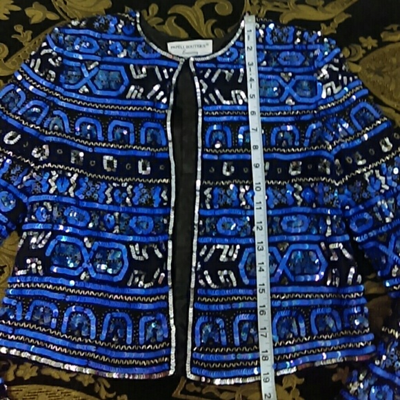 Papell Boutique Evening Shades of Blue Sz. 6P - Picture 2 of 4